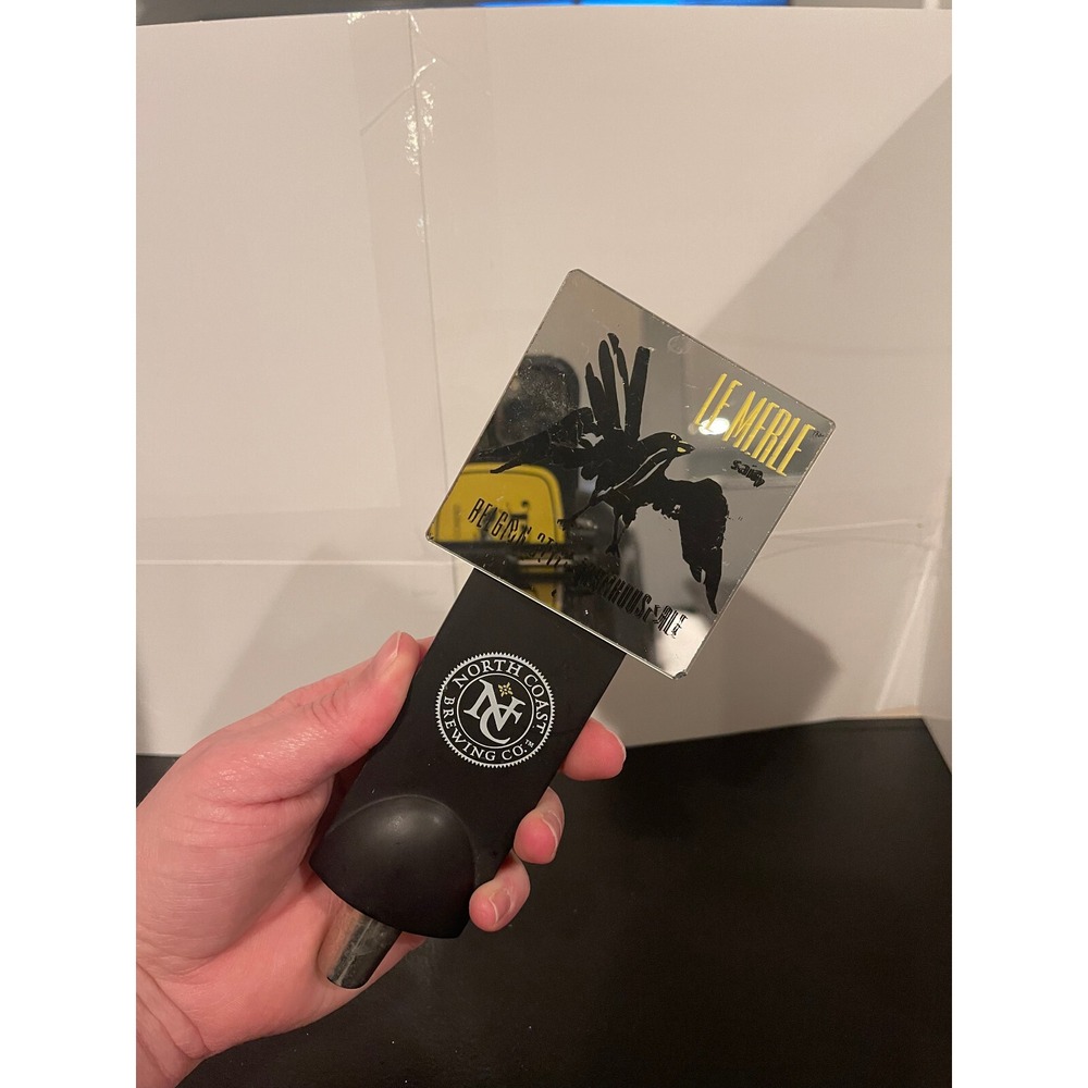 North Coast Brewing Le Merle Belgian Style Farmhouse Ale Beer Tap Handle Mirror